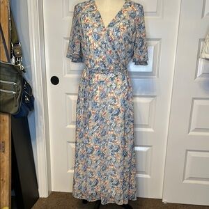 Ralph Lauren Black Label Blue Floral Maxi Dress